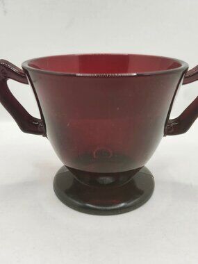 Vintage Anchor Hocking Royal Red Sugar Dish